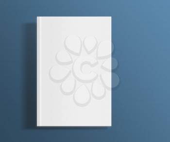 Blank book cover template on trendy flat background with shadows. Highly detailed illustration.