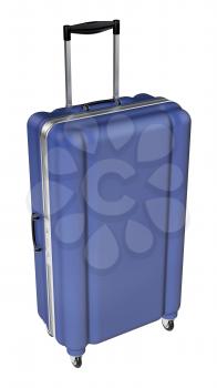 Large family polycarbonate luggage isolated on white background. 3D rendering.