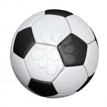 Soccer ball isolated on white background. Detailed illustration.