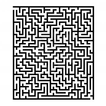 Labyrinth isolated on white background. Kids maze. 3d illustration.