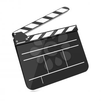 Film Clap Board Cinema. Isolated on white Background.