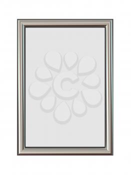 Vertical Metal Frame for Your Pictures Isolated on White.