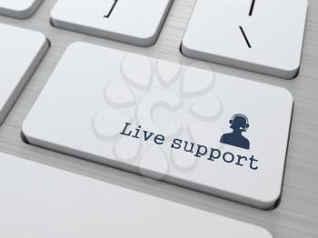 Button on Modern Computer Keyboard: Live Support