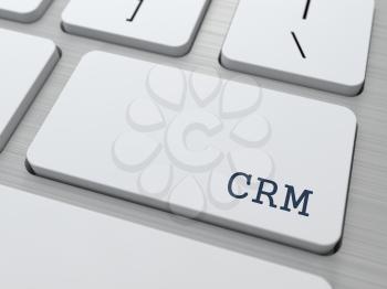 CRM - Business Concept. Button on Modern Computer Keyboard.