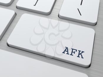 AFK-Away From Keyboard. Internet Concept. Button on Modern Computer Keyboard.