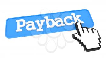 Payback Button with  Hand Shaped mouse Cursor