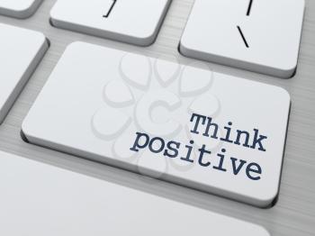 Positive Thinking Concept. Button on Modern Computer Keyboard with Word Partners on It.