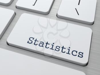 Statistics Concept. Button on Modern Computer Keyboard with Word Statistics on It.