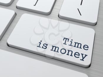 Time is Money Concept. Button on Modern Computer Keyboard with Word Partners on It.