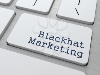 Blackhat Marketing  Concept. Button on Modern Computer Keyboard with Word Partners on It.