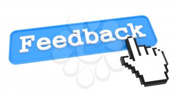 Feedback Button with  Hand Shaped mouse Cursor