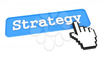 Strategy Button with  Hand Shaped mouse Cursor
