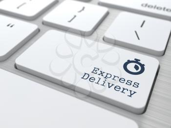 Delivery Concept. Button Express Delivery on Modern Computer Keyboard with Word Partners on It.