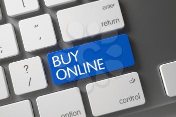 Buy Online Key. Buy Online CloseUp of White Keyboard on Laptop. Buy Online on Slim Aluminum Keyboard Background. Keyboard with Blue Keypad - Buy Online. 3D.