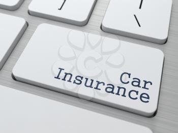 Car Insurance - Business Concept. Button on Modern Computer Keyboard.
