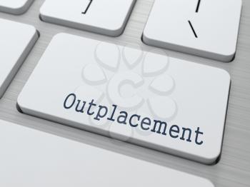 Outplacement - Business Concept. Button on Modern Computer Keyboard.