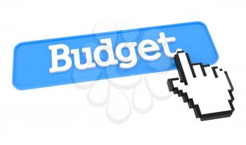 Budget Button with Hand Cursor. Business Concept.