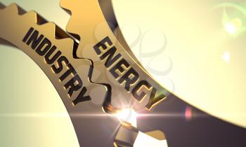 Energy Industry - Industrial Illustration with Glow Effect and Lens Flare. 3D Render.