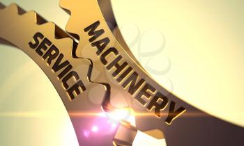 Machinery Service - Illustration with Glow Effect and Lens Flare. 3D.