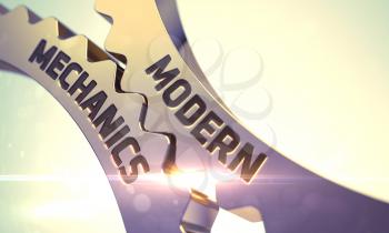 Modern Mechanics on the Mechanism of Golden Metallic Gears. 3D.