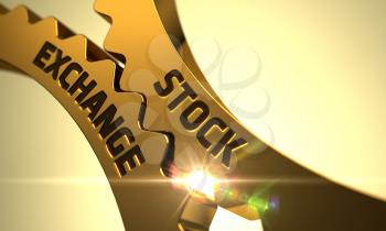 Stock Exchange - Illustration with Lens Flare. 3D.