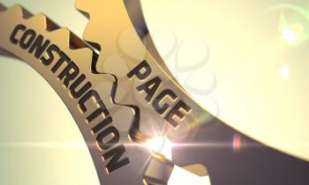 Page Construction - Illustration with Glow Effect and Lens Flare. 3D.
