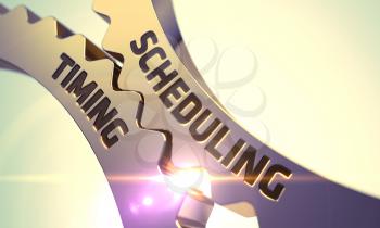 Scheduling Timing - Illustration with Glow Effect and Lens Flare. 3D Render.