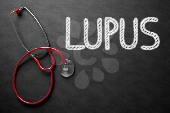 Black Chalkboard with Lupus - Medical Concept. Medical Concept: Black Chalkboard with Lupus. 3D Rendering.