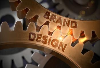 Brand Design - Illustration with Glowing Light Effect. Brand Design - Technical Design. 3D Rendering.
