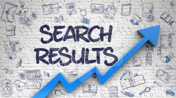 Search Results - Success Concept. Inscription on Brick Wall with Doodle Design Icons Around. Search Results - Line Style Illustration with Doodle Elements. 