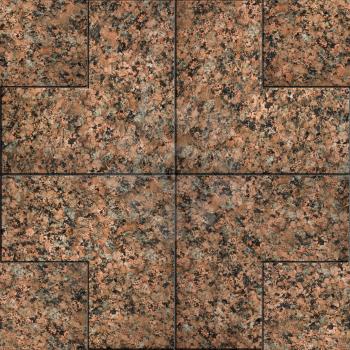 Red Marble or Granite. Seamless Tileable Texture with Geometric Pattern.