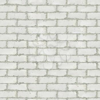 White Brick Wall. Seamless Texture. Tileable Pattern