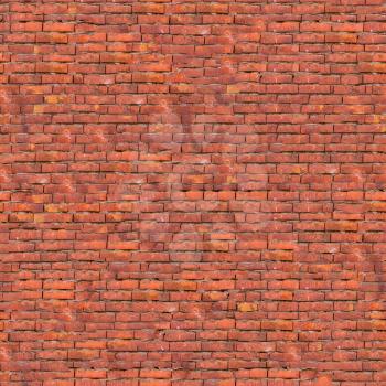 Red Brick Wall Texture. Grunge Seamless Tileable Texture.