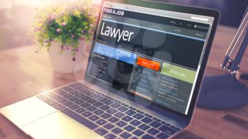 Lawyer - Opportunity for Advancement. Join Our Team. 3D Illustration