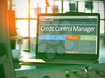 Credit Control Manager - Your Next Job, Apply Today. Head Hunting Concept. 3D Illustration.