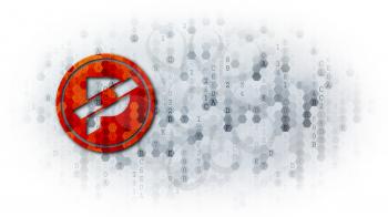 Paccoin - Symbol on the Light-coloured Pixelated Background. Digital Currency Concept.
