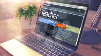 Teacher - Opportunity for Advancement. Job Vacancy. 3D Illustration