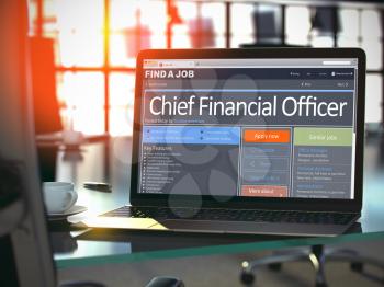 Chief Financial Officer - Get a New Employment Here. Jobs Concept. 3D.