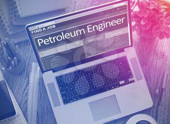 Petroleum Engineer - Job Searching Concept. Recruitment Concept. 3D Render.