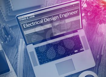 Electrical Design Engineer - Job Searching Concept. Job Search Concept. 3D.
