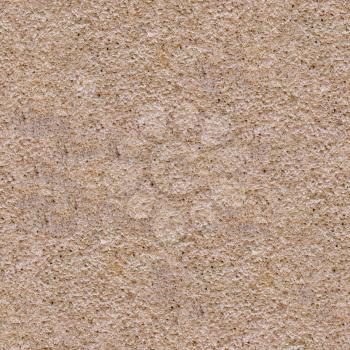 Seamless Tileable Texture of Beige Rough Plastered Wall. Clouseup.