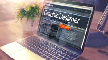 Graphic Designer - Opportunity for Advancement. 3D Illustration.