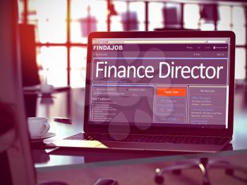 Finance Director - Get a New Employment Here. Head Hunting Concept. 3D Illustration.