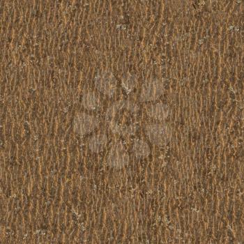 Brown Dark Wooden Bark. Seamless Texture. Tileable Pattern. Tessellated Pattern