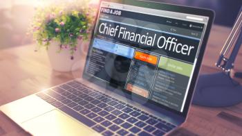 Chief Financial Officer - Get a New Employment Here. 3D Render.
