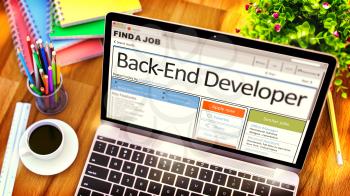 Back-End Developer - Opportunity for Advancement. Find a Job. 3D.