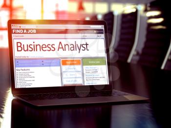 Business Analyst - Job Find Concept. Job Vacancy. 3D