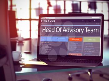 Head Of Advisory Team - Your Next Job, Apply Today. Find a Job. 3D Render.