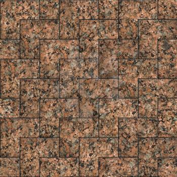 Seamless Tileable Texture of Red Marble or Granite with Geometric Pattern.