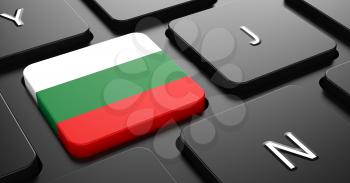 Flag of Bulgaria - Button on Black Computer Keyboard.